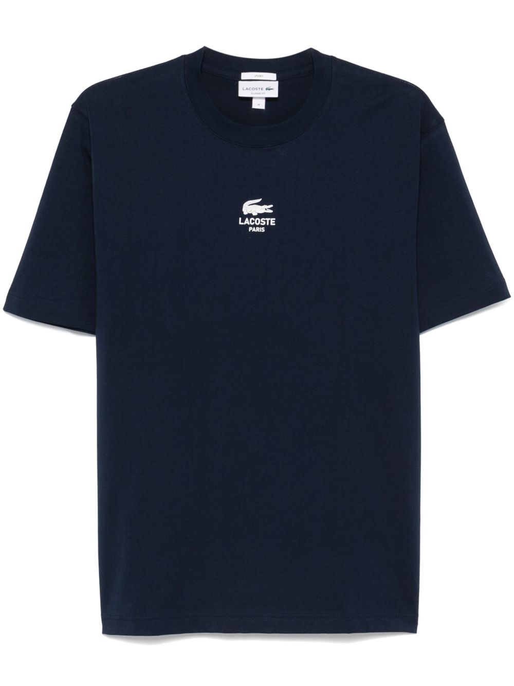 Lacoste logo印花棉T恤 - 蓝色