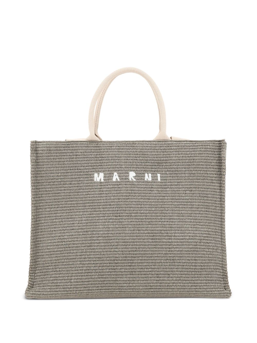 Marni logo刺绣手提包 - 00V51 DUSTY OLIVE