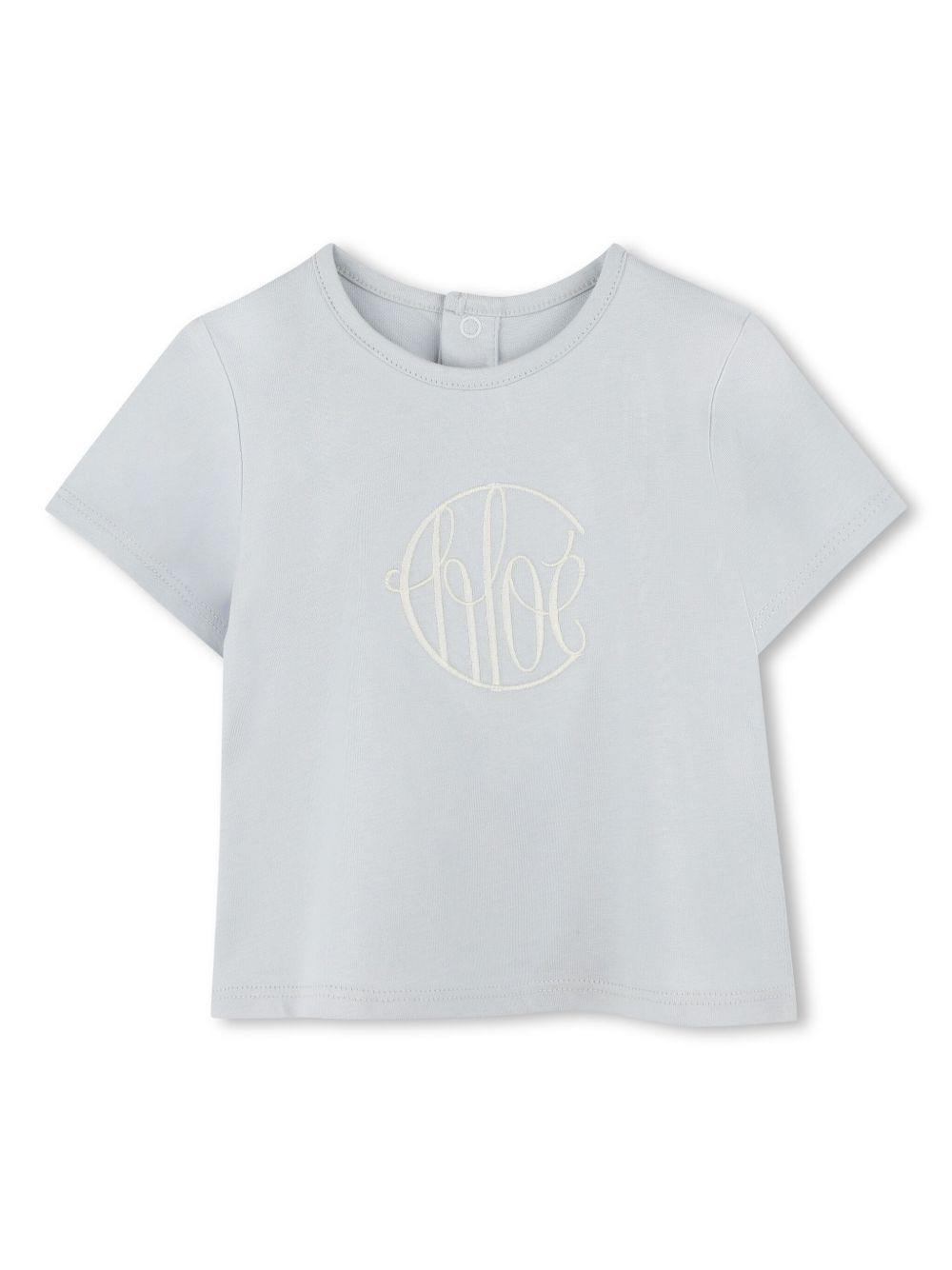 Chloé Kids 短袖T恤 - 蓝色