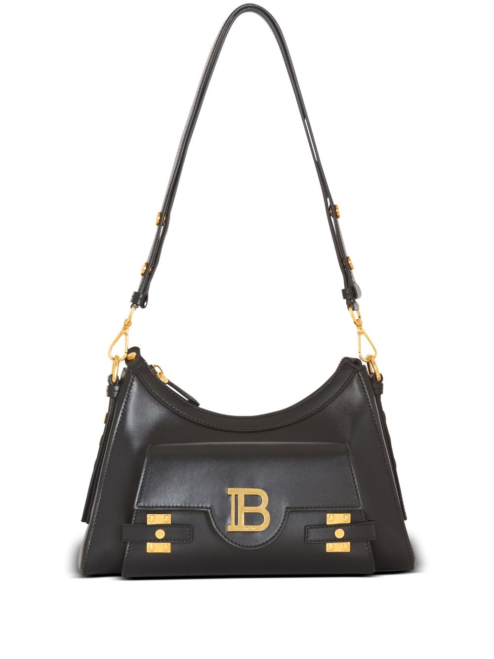 Balmain B-Buzz 皮质单肩包 - 黑色