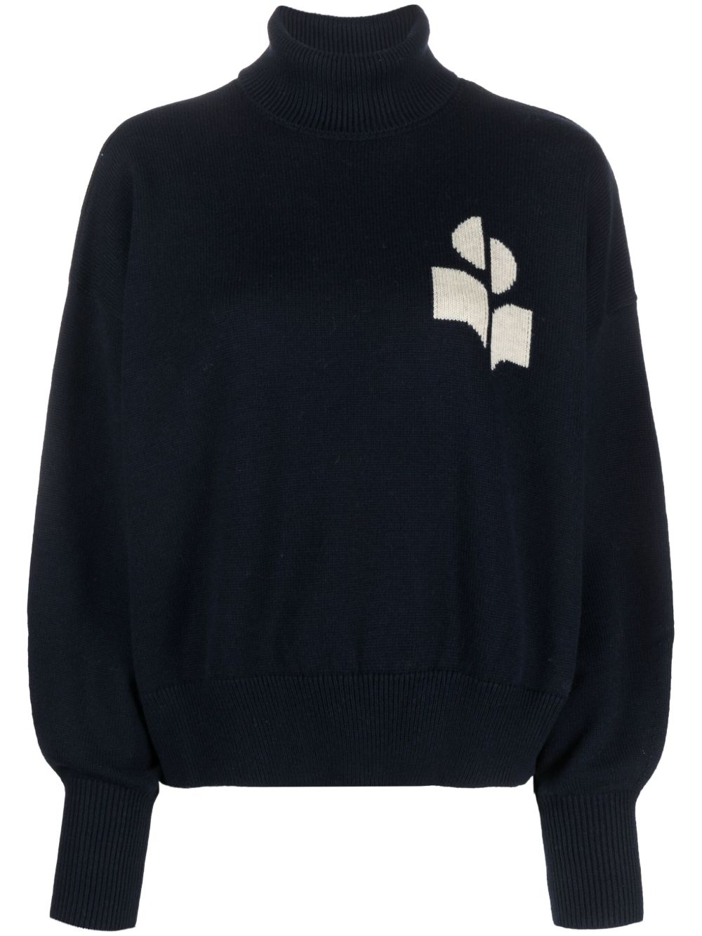 MARANT ÉTOILE Nash logo嵌花毛衣 - 蓝色