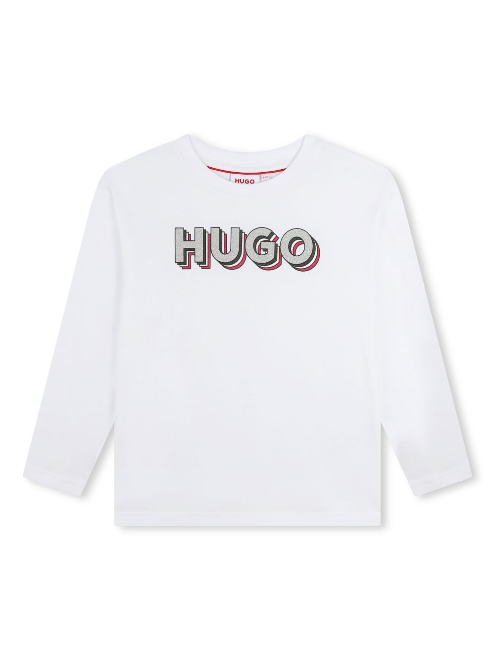 HUGO KIDS logo印花棉T恤 - 白色