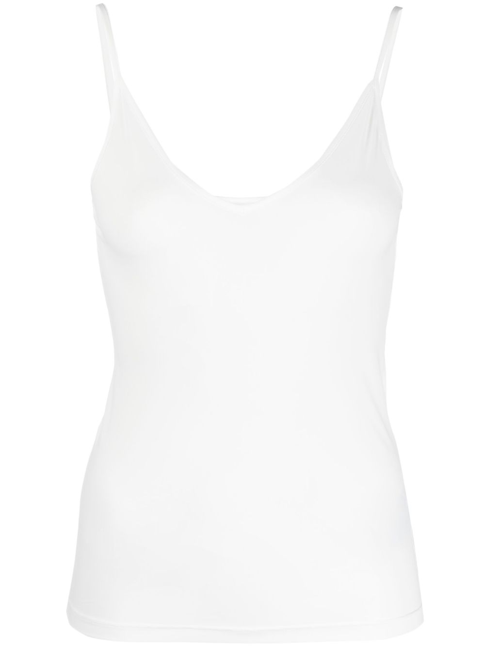 Jil Sander V领纯色坦克背心 - 白色