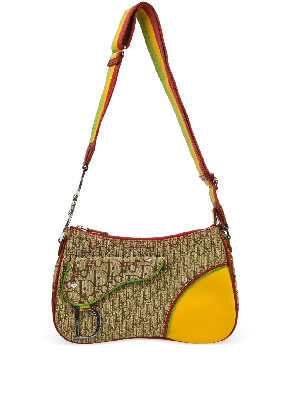 Christian Dior Pre-Owned Rasta Trotter Saddle 单肩包（2004年典藏款） - 中性色