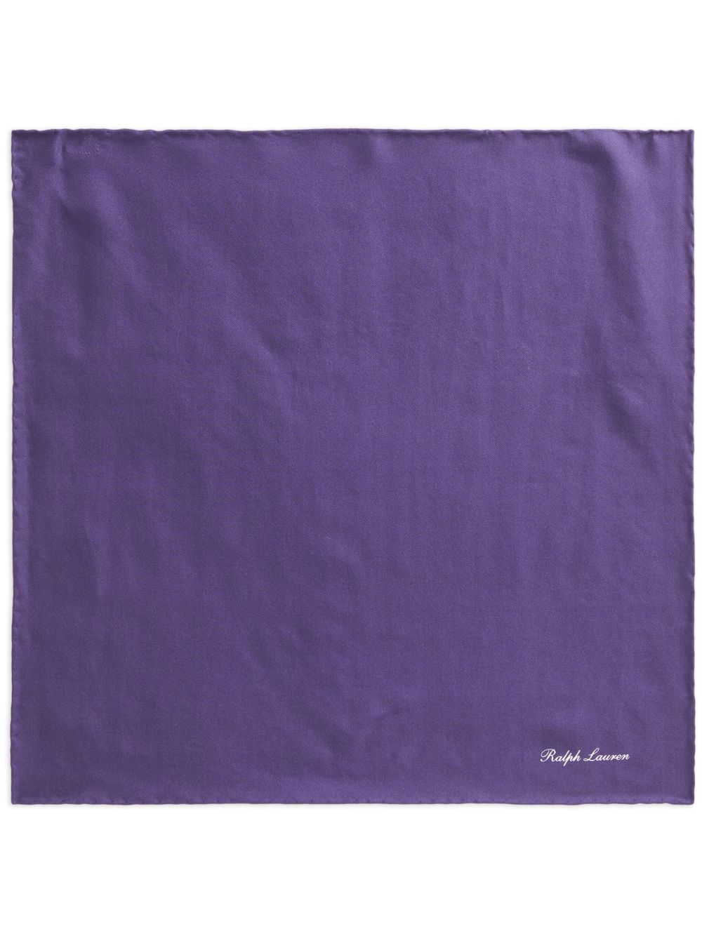 Ralph Lauren Purple Label logo印花真丝围巾 - 紫色