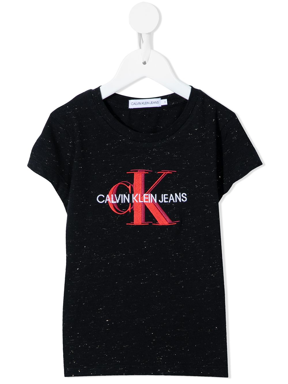 Calvin Klein Kids logo印花T恤 - 黑色