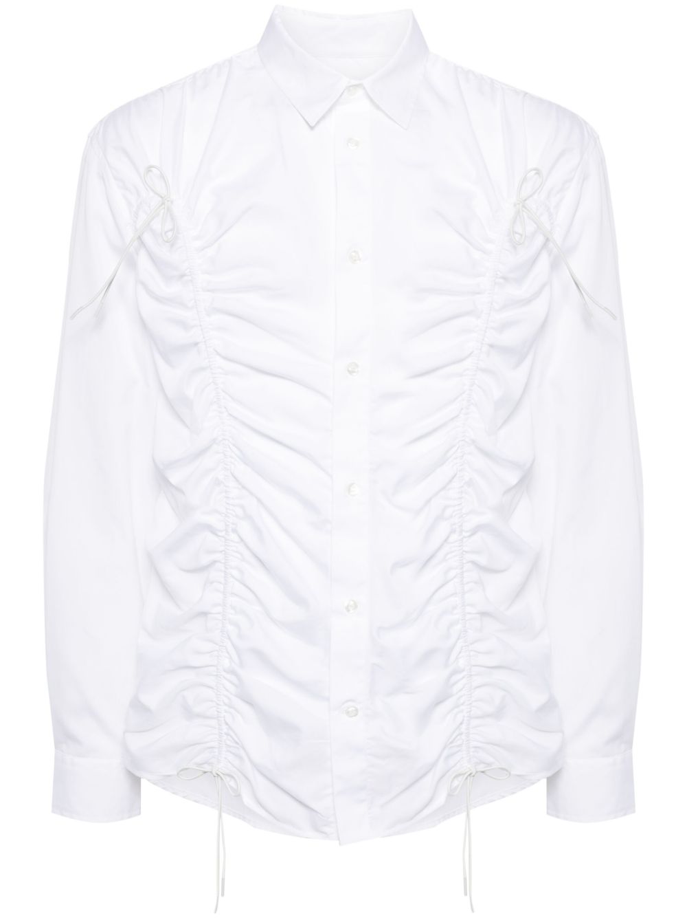 Simone Rocha T字扣细节府绸衬衫 - 白色
