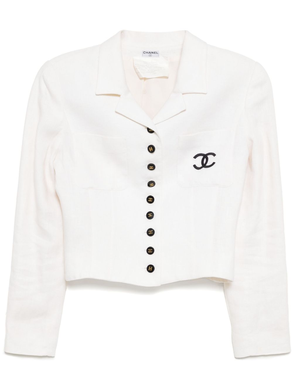 CHANEL Pre-Owned 单排扣夹克（1990-2000年代典藏款） - 白色