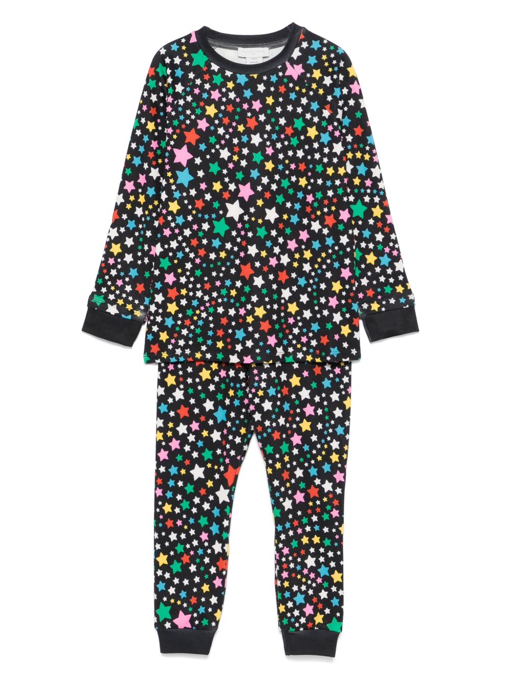 Stella McCartney Kids 星星印花长裤套装 - 黑色