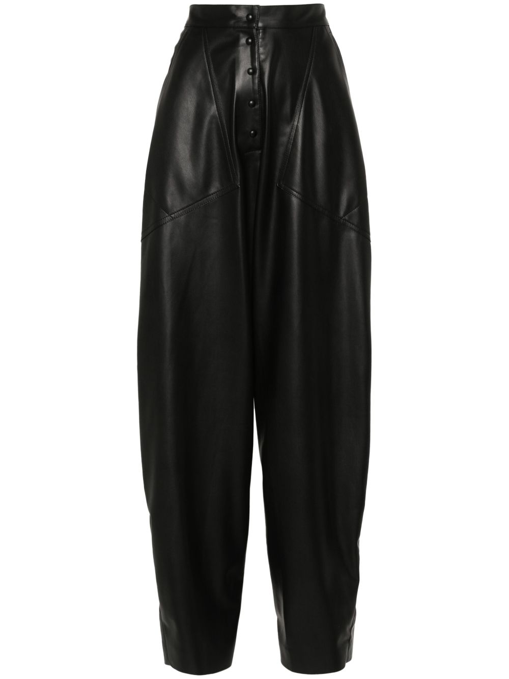 Stella McCartney 人造皮革长裤 - 黑色