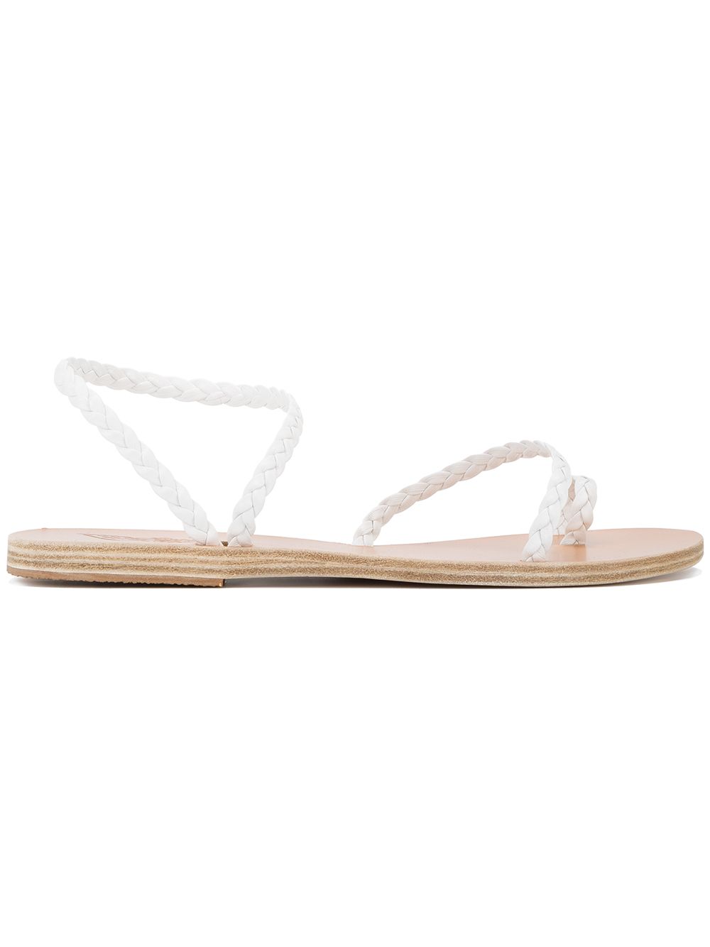 Ancient Greek Sandals Eleftheria编织多带凉鞋 - 白色