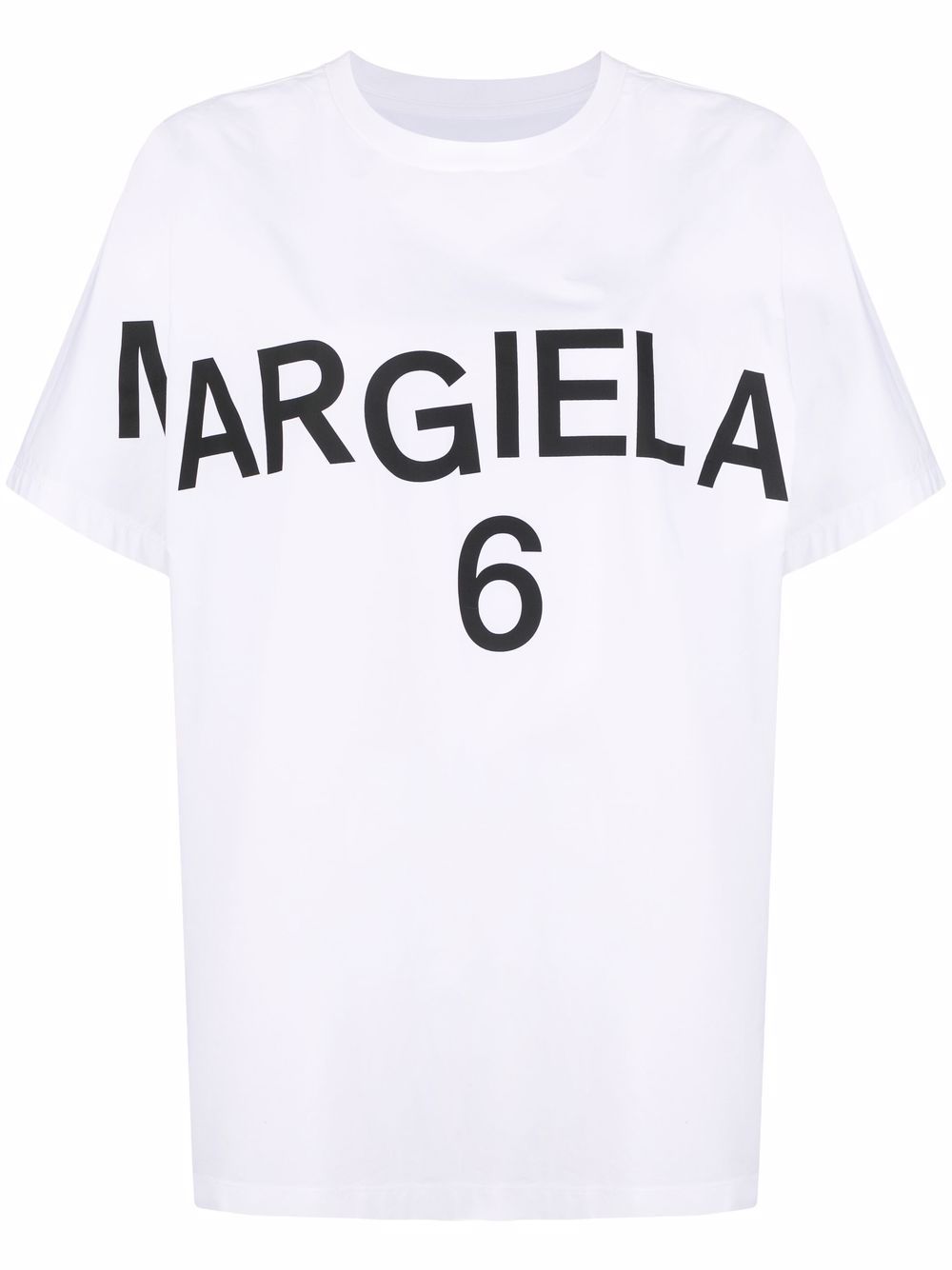 MM6 Maison Margiela 马丁·马吉拉时装屋 logo印花短袖T恤 - 白色