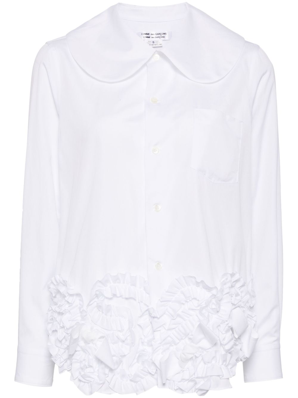 Comme Des Garçons Comme Des Garçons 荷叶边衬衫 - 白色