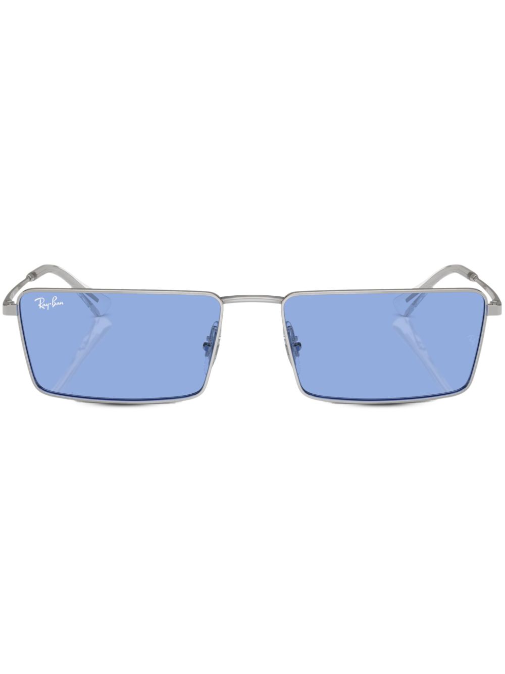 Ray-Ban Emy 长方形镜框太阳眼镜 - 银色