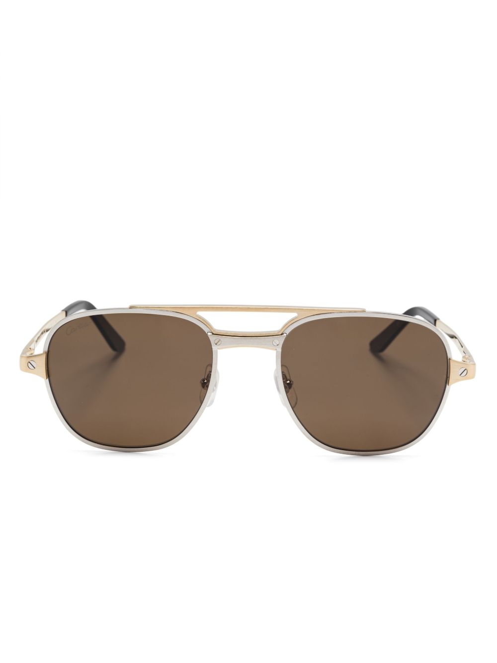 Cartier Eyewear Santos 太阳眼镜 - 金色