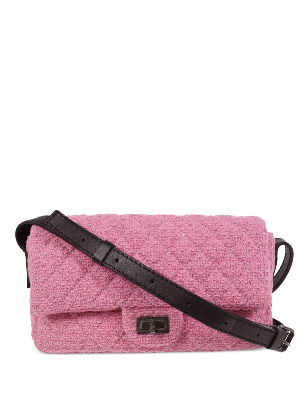 CHANEL Pre-Owned Mademoiselle Lock 粗花呢单肩包（2009年典藏款） - 粉色