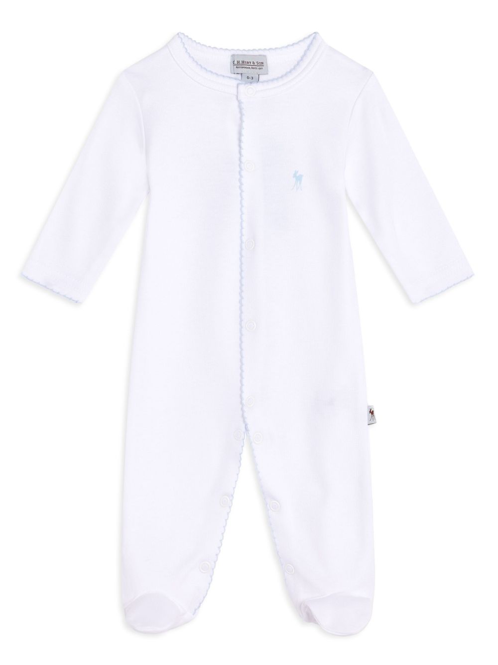 G.H. Hurt&Son Kids Fawn 睡衣套装 - 白色