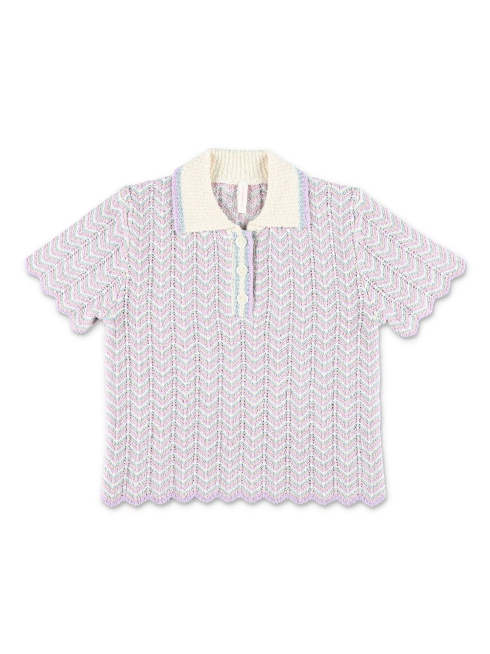 ZIMMERMANN Kids Halliday 针织polo衫 - 中性色