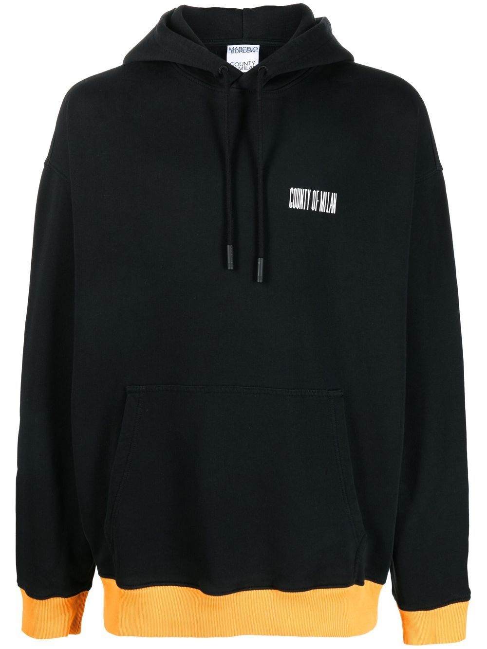 Marcelo Burlon County of Milan logo印花棉连帽衫 - 黑色