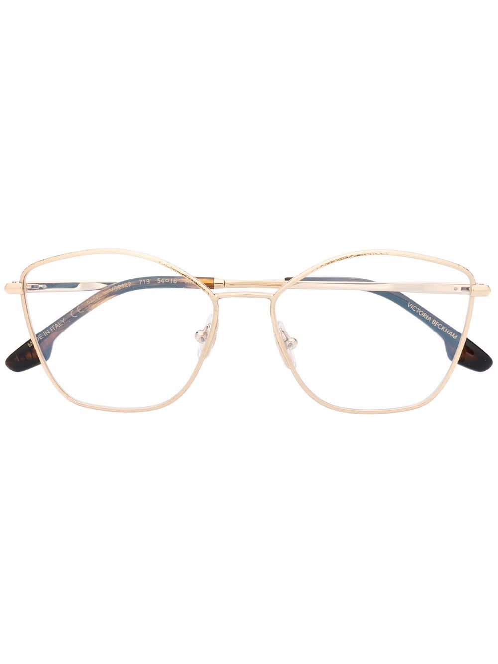 Victoria Beckham Eyewear 金属猫眼框眼镜 - 金色