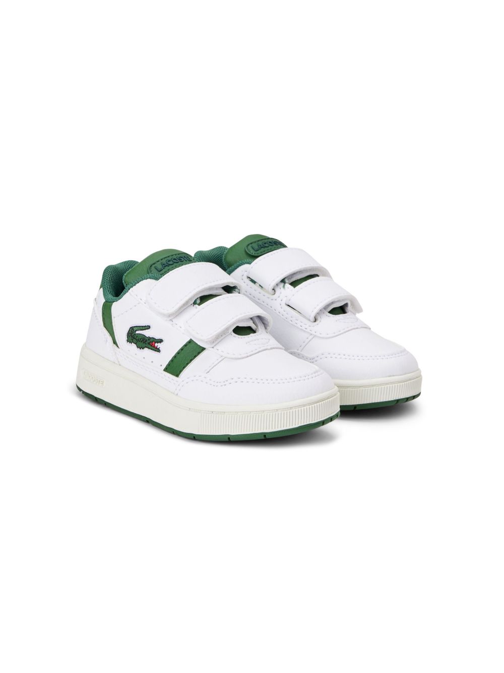 Lacoste logo贴花魔术贴运动鞋 - 白色