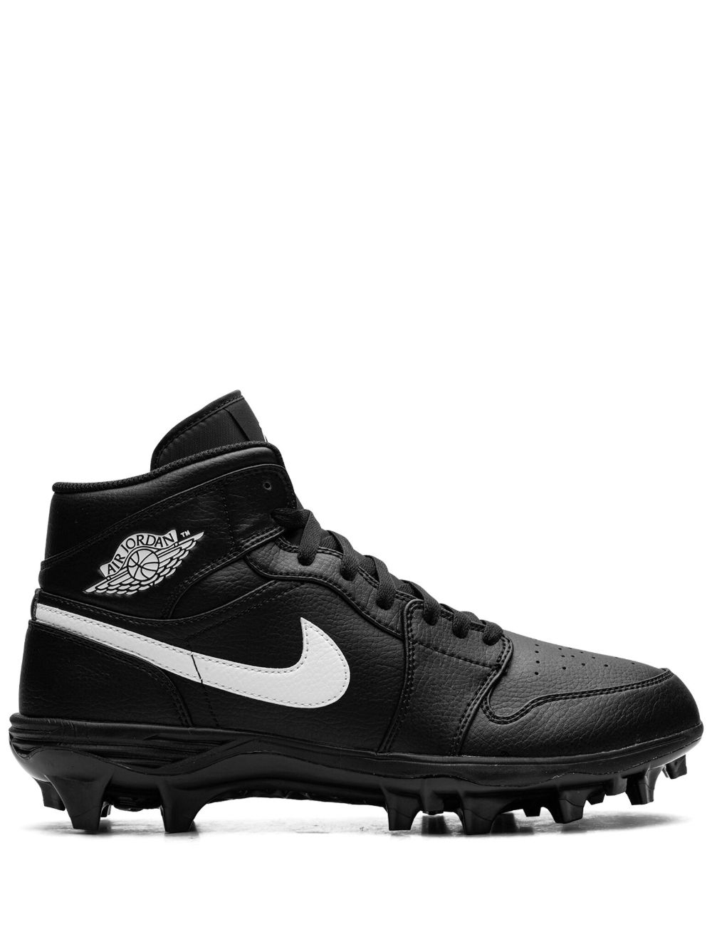 Nike Jordan 1 Mid Black/White 楔形运动鞋 - 黑色