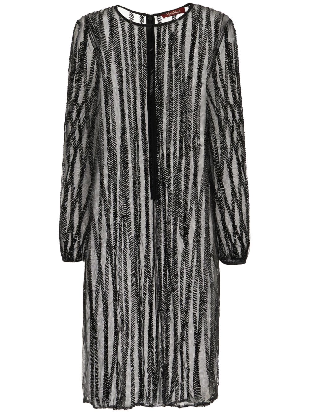 Max Mara 半透明迷你连衣裙 - 黑色