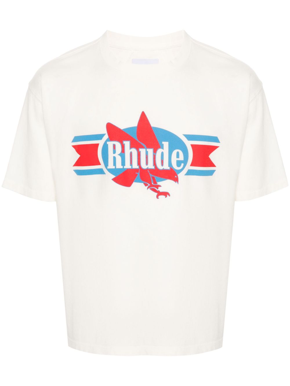 RHUDE Chevron Eagle 棉T恤 - 白色