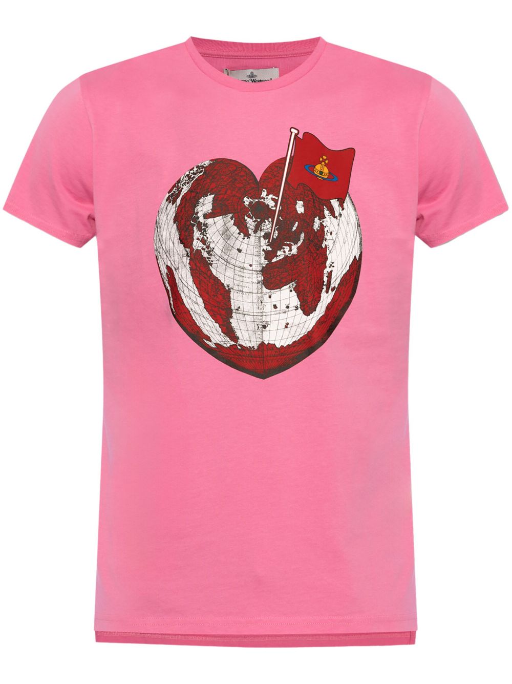 Vivienne Westwood logo印花棉T恤 - 粉色