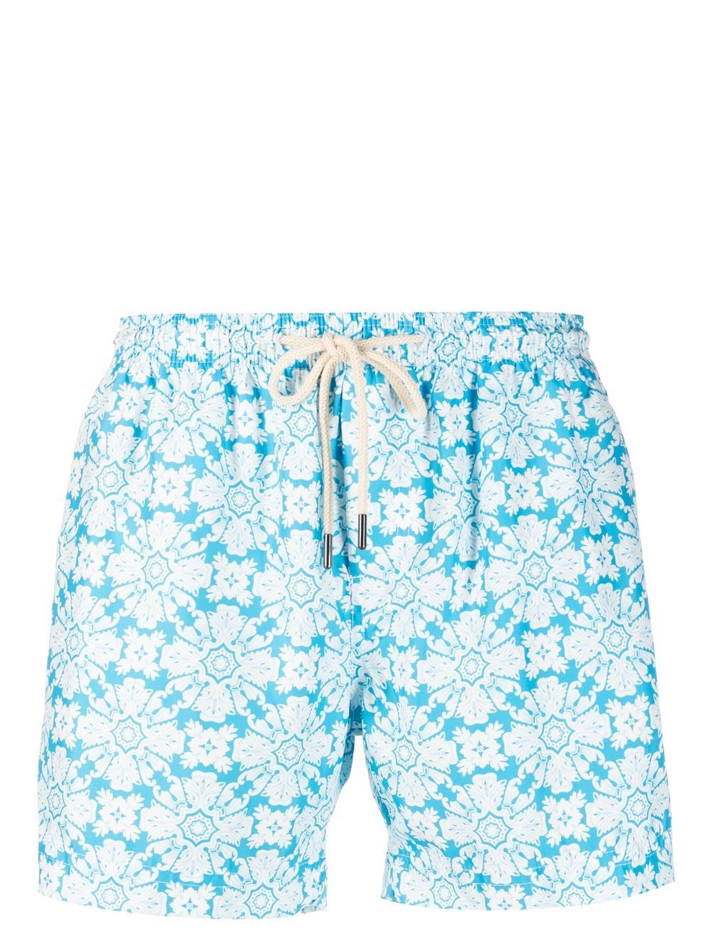 PENINSULA SWIMWEAR 几何图案印花泳裤 - 蓝色