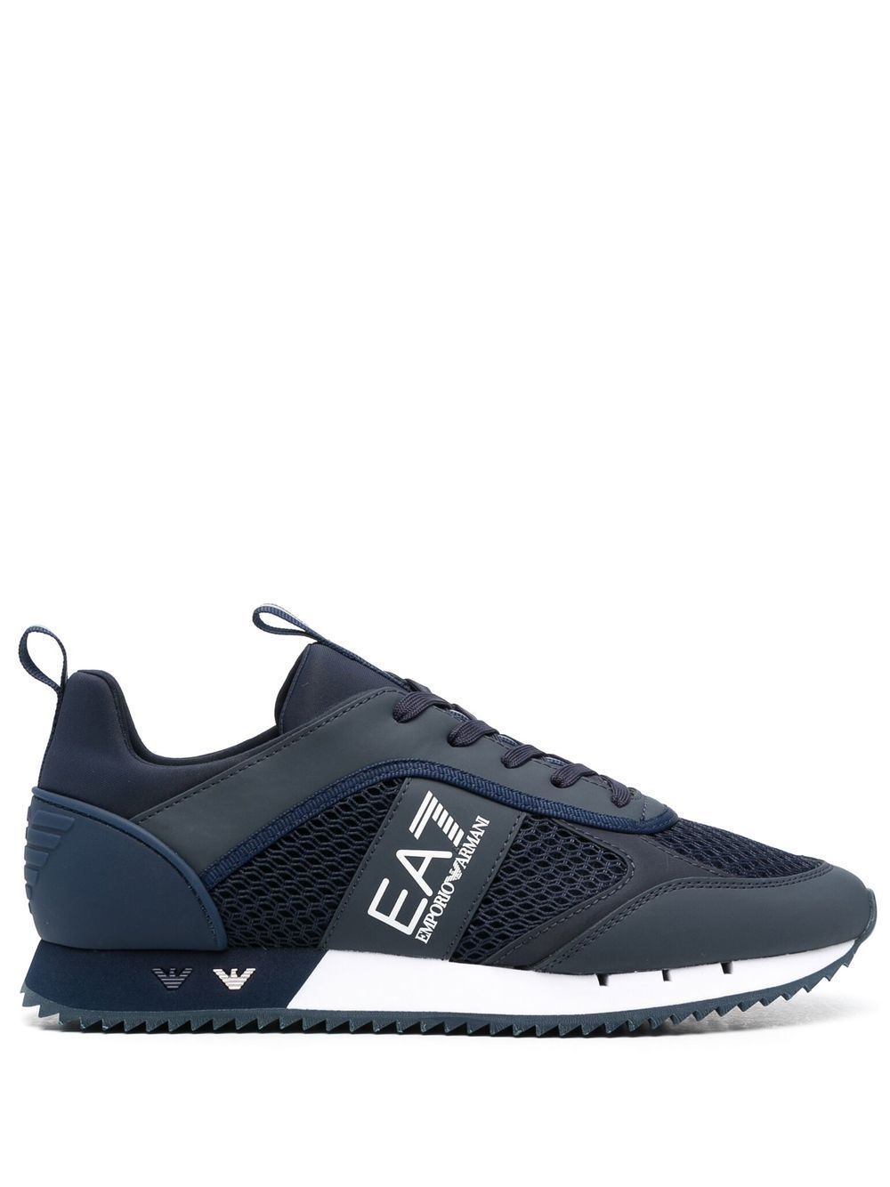 Ea7 Emporio Armani logo印花低帮运动鞋 - 蓝色