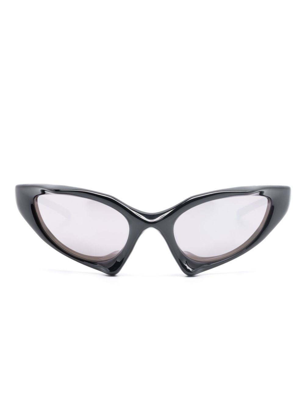 Balenciaga Eyewear Runner 猫眼框太阳眼镜 - 黑色