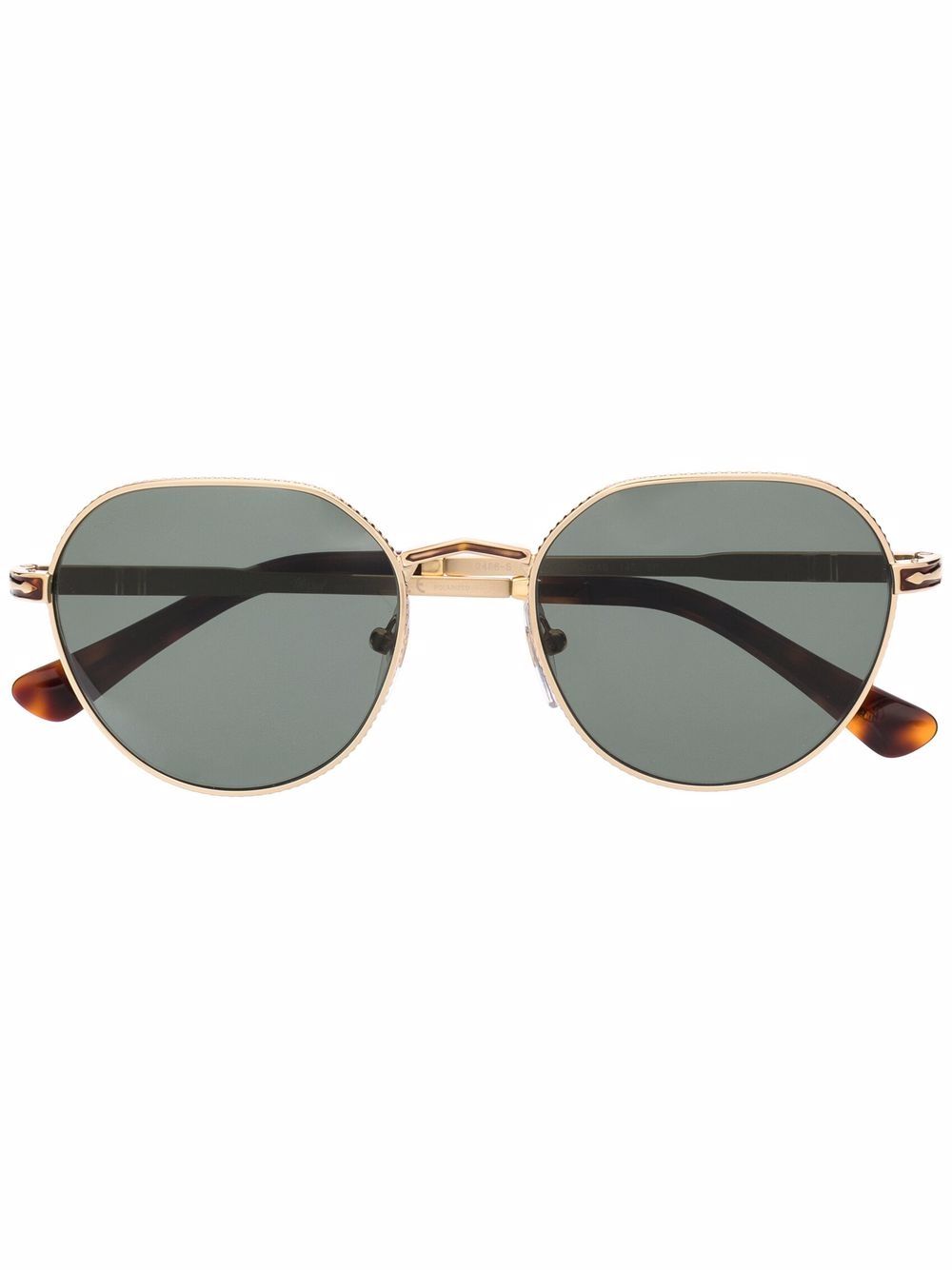 Persol 圆框偏光镜片太阳眼镜 - 金色
