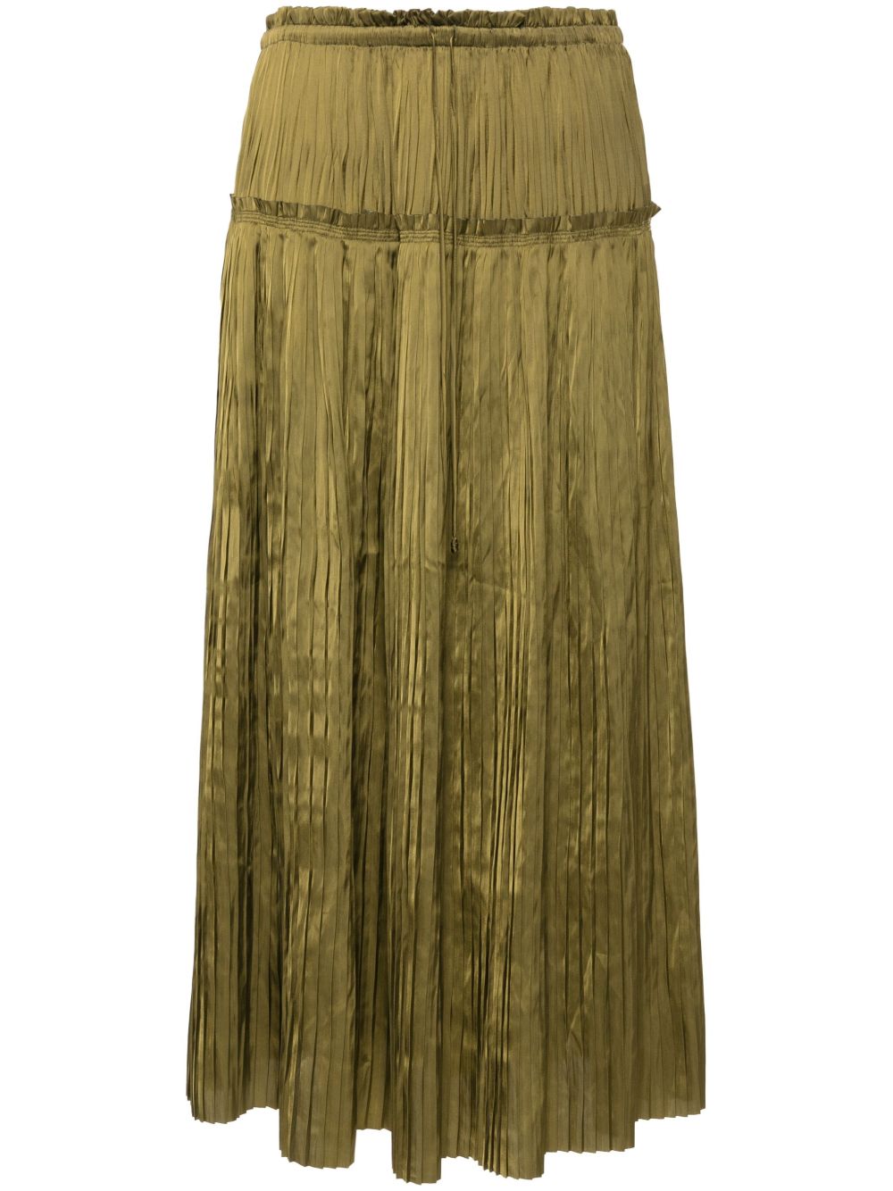 Ulla Johnson Malia 中长半身裙 - 绿色