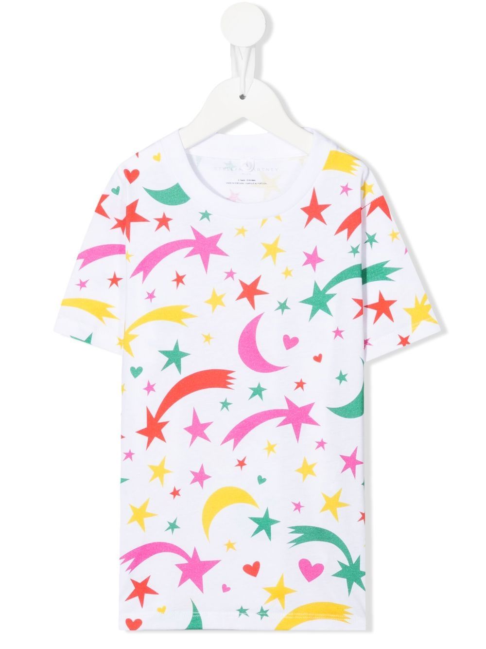 Stella McCartney Kids 斯特拉·麦卡特尼 流星图案棉T恤 - 白色