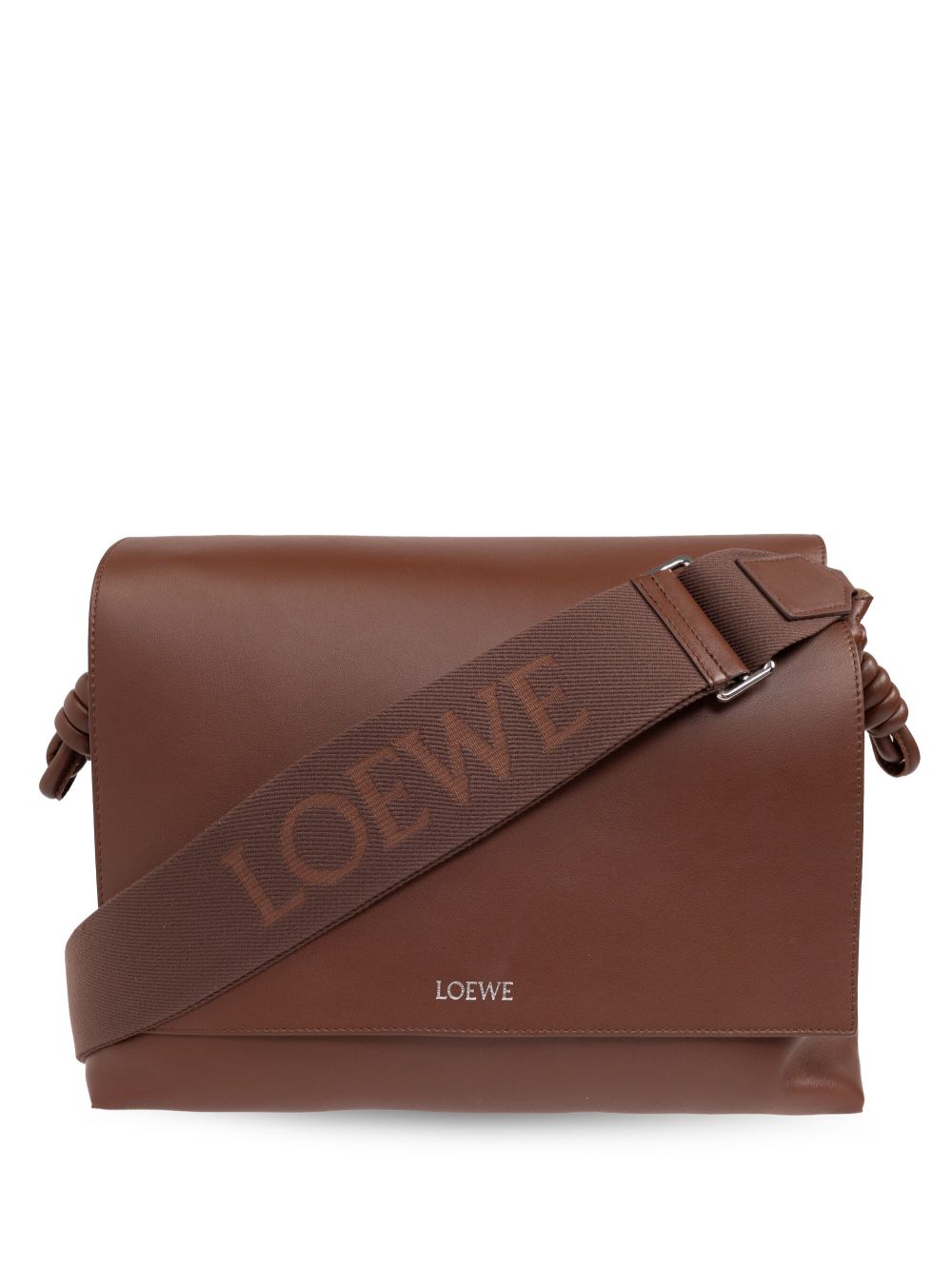 LOEWE Flamenco 皮质邮差包 - 褐色