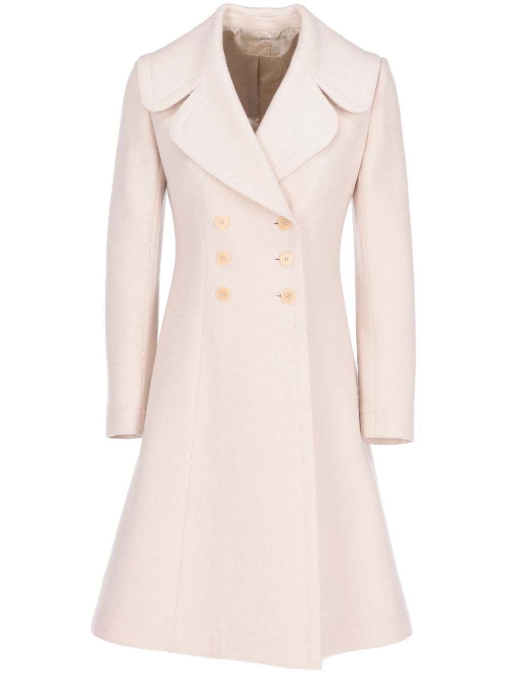 Alaïa Pre-Owned 双排扣大衣（2000年代典藏款） - 白色