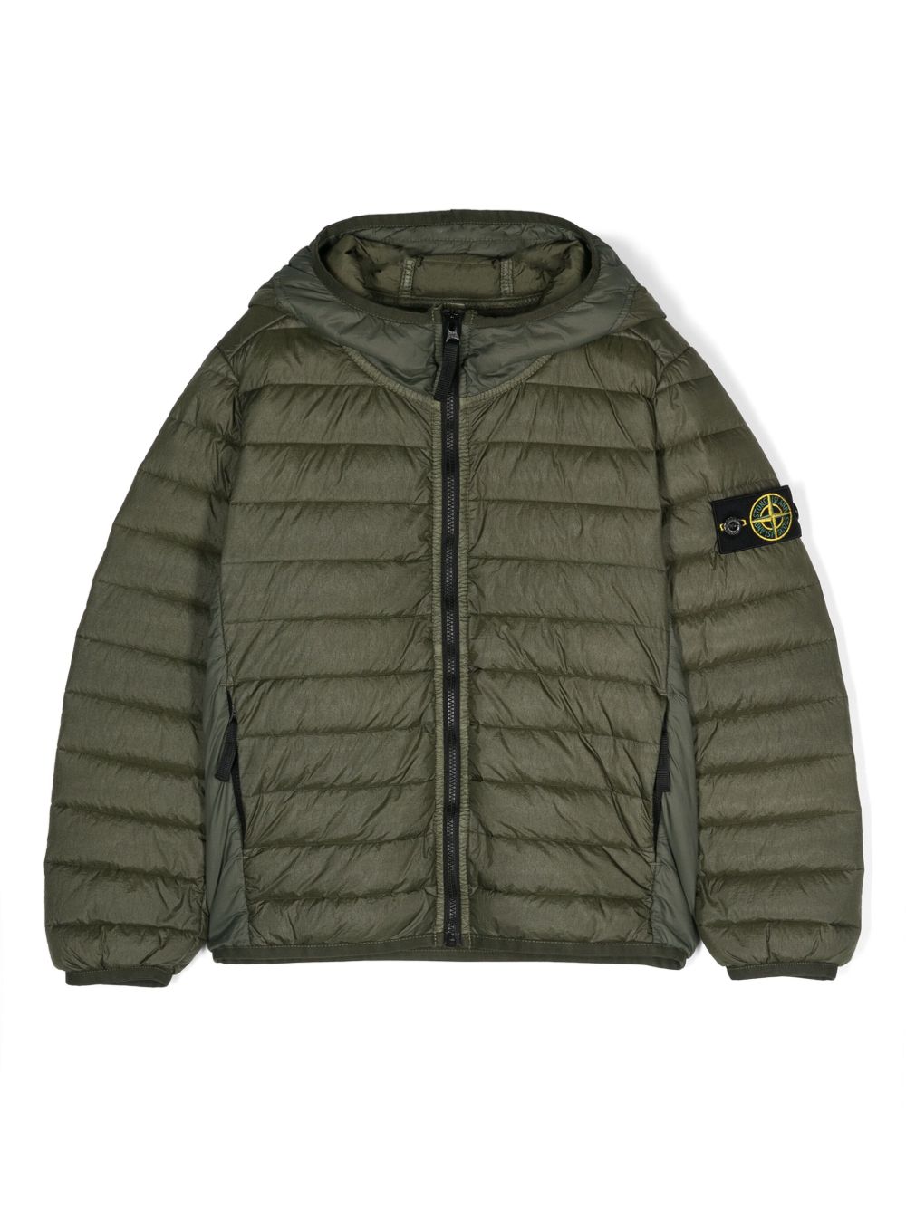 Stone Island Junior 罗盘图案填充夹克 - 绿色