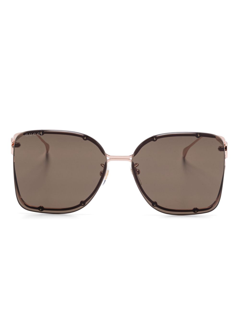 Gucci Eyewear 方框太阳眼镜 - 金色