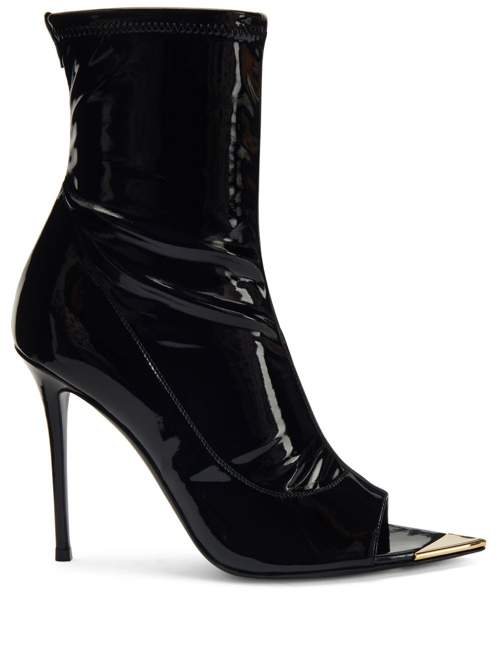 Giuseppe Zanotti Intriigo 高跟露趾短靴 - 黑色