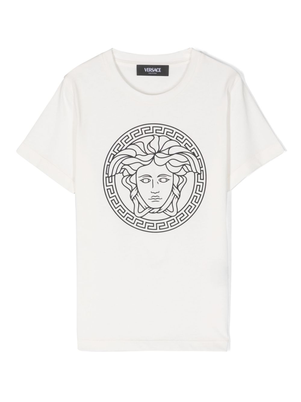 Versace Kids Medusa Head 印花棉T恤 - 白色