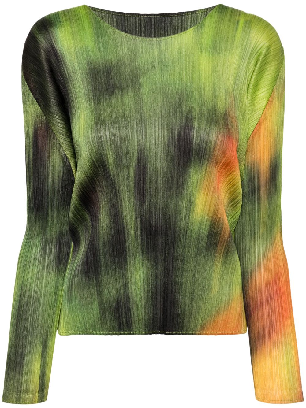 Pleats Please Issey Miyake Turnip & Spinach 细褶上衣 - 绿色