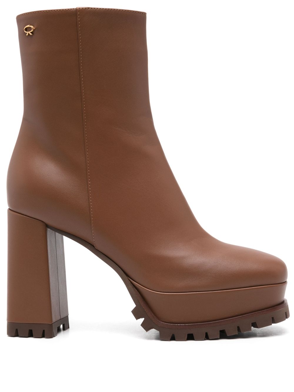 Gianvito Rossi Harlem 中跟靴（7厘米） - 褐色