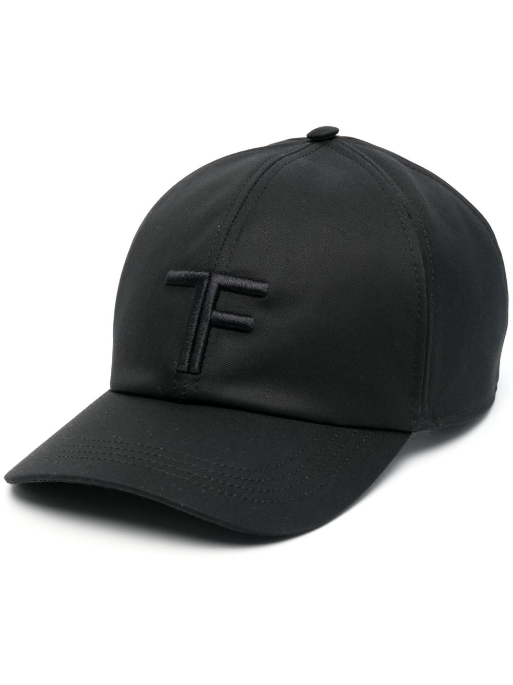 TOM FORD logo刺绣棉棒球帽 - 黑色