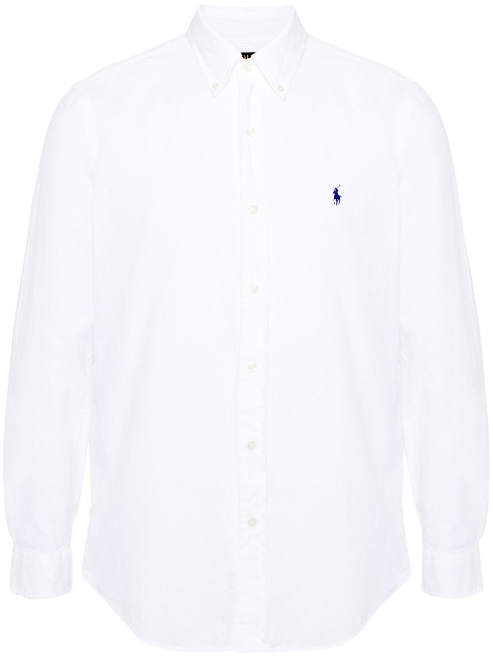 Polo Ralph Lauren logo刺绣棉衬衫 - 白色