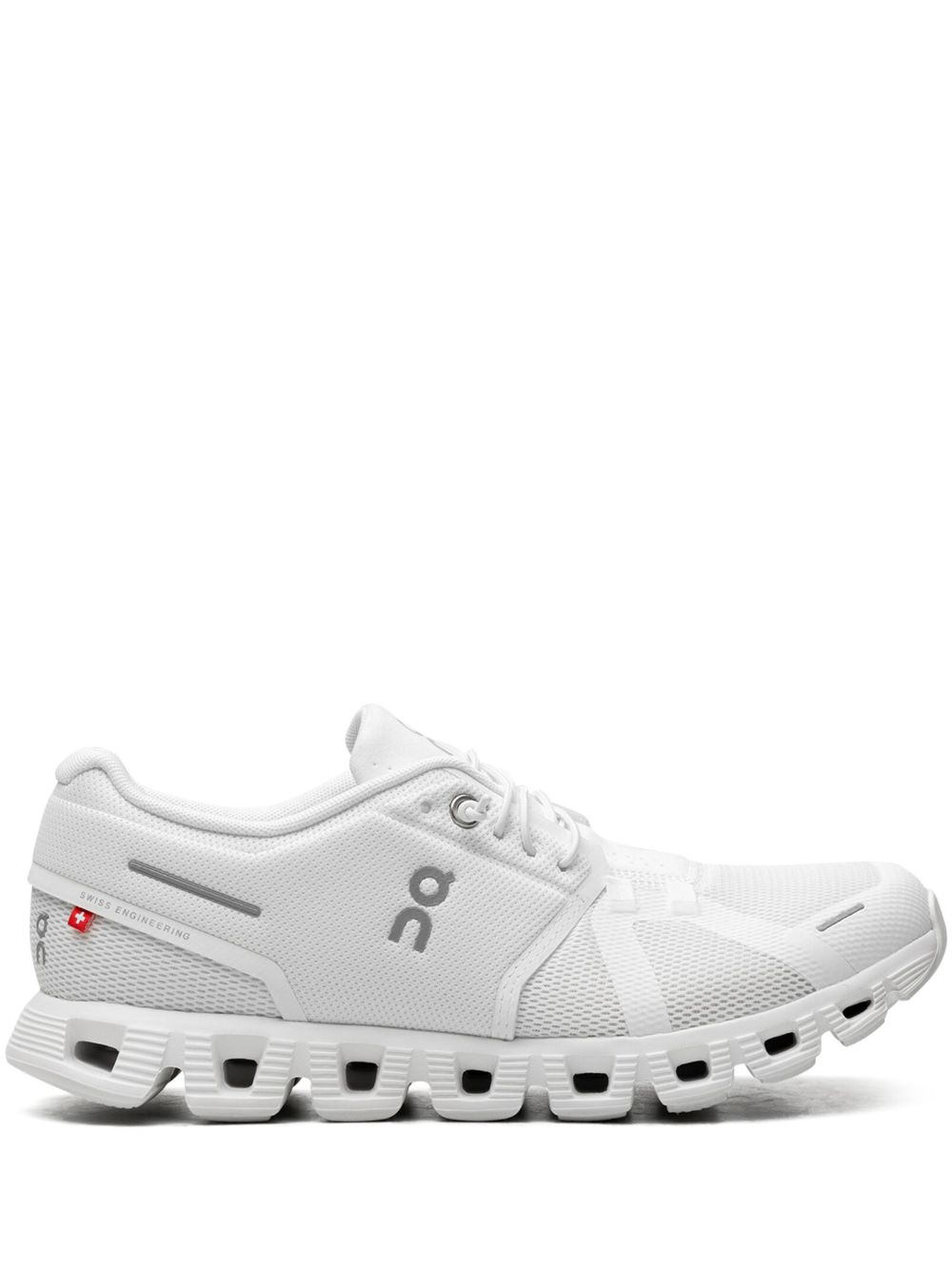 On Running logo印花系带运动鞋 - 白色