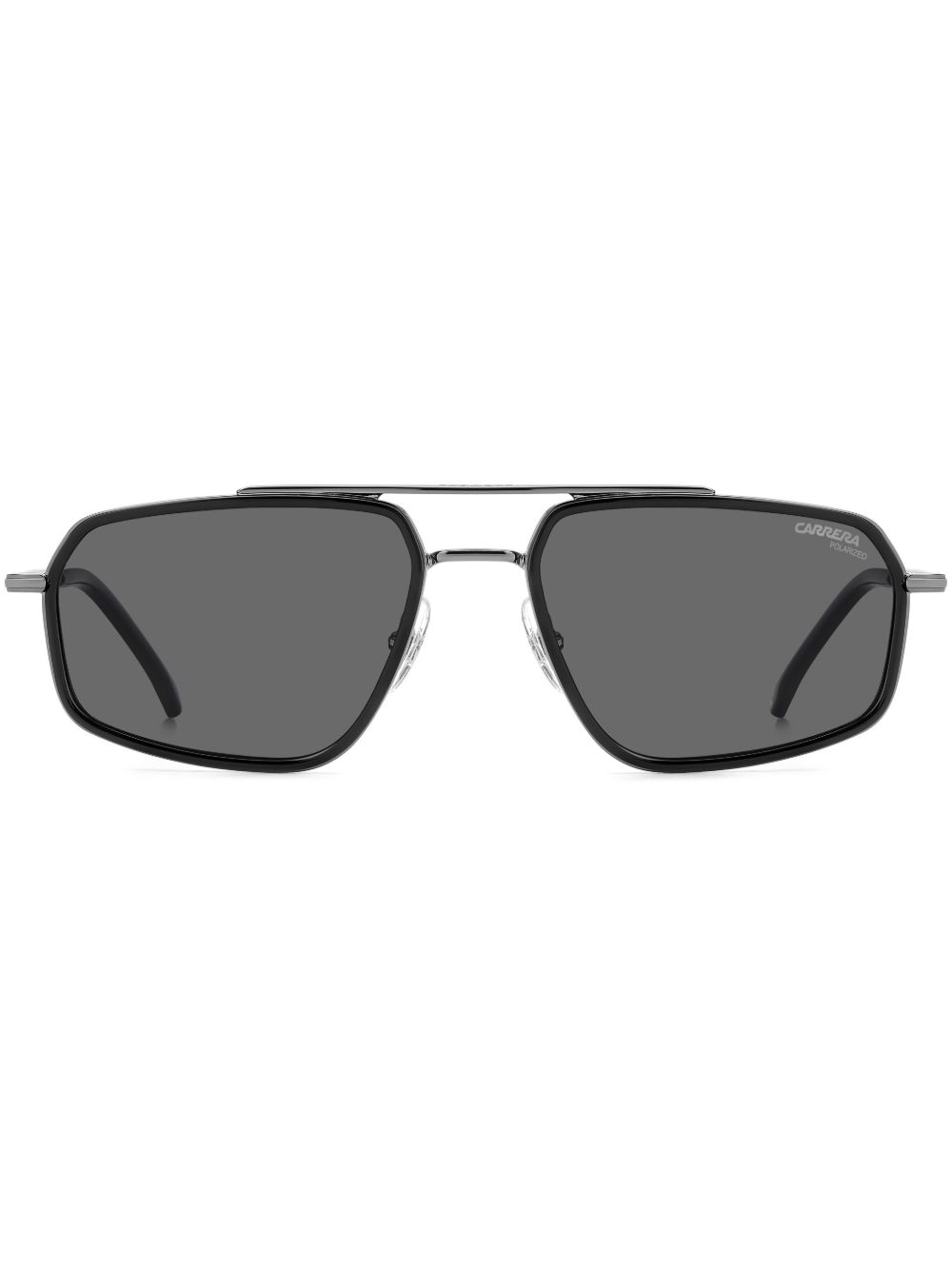 Carrera 长方形框太阳眼镜 - 银色
