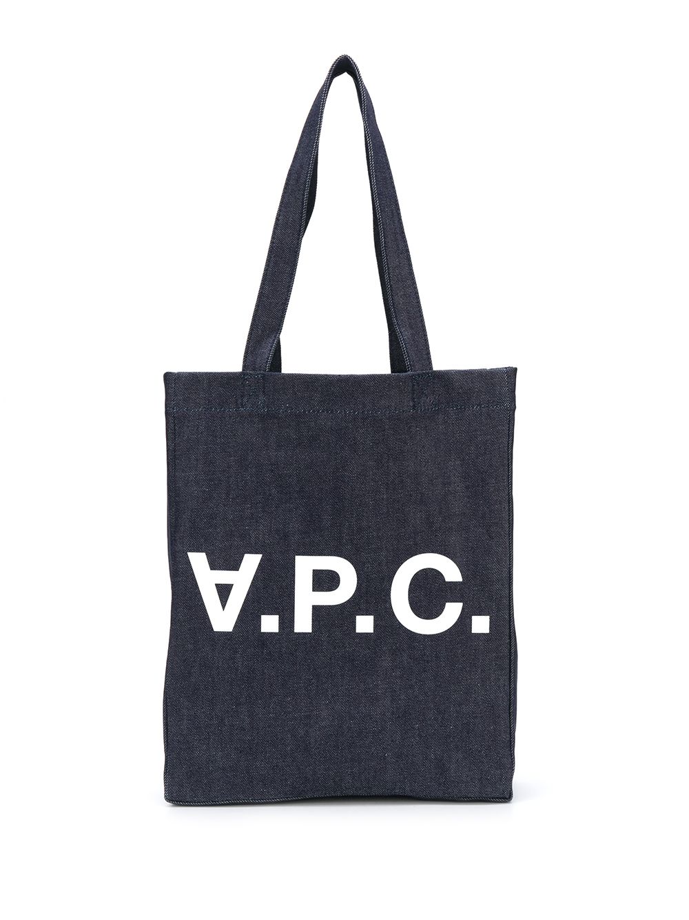 A.P.C. logo牛仔托特包 - 蓝色