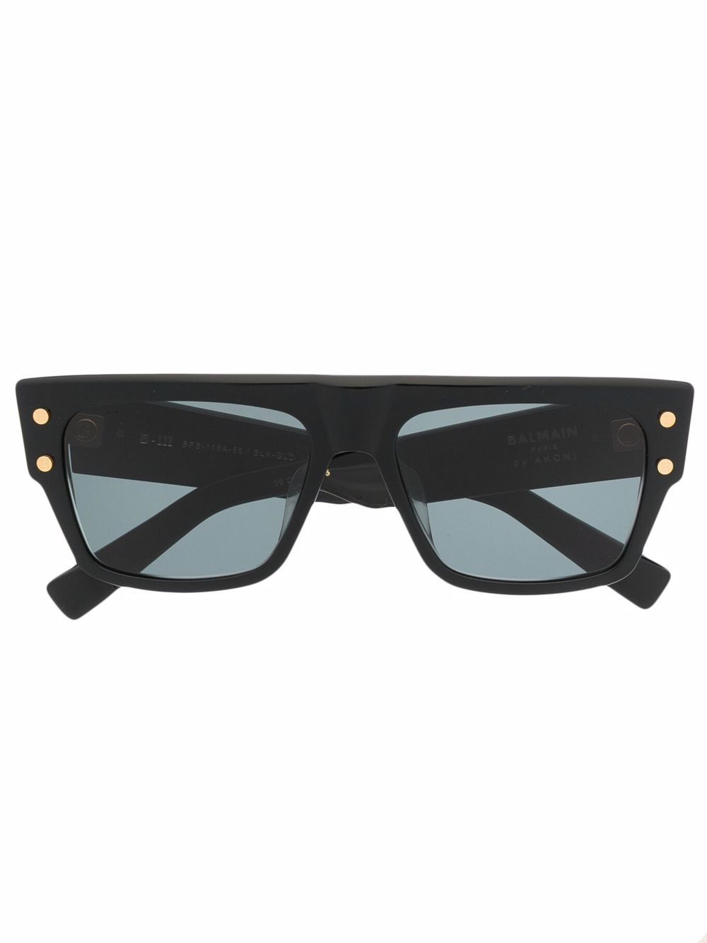 Balmain Eyewear 巴尔曼 B-III 方框太阳眼镜 - 黑色