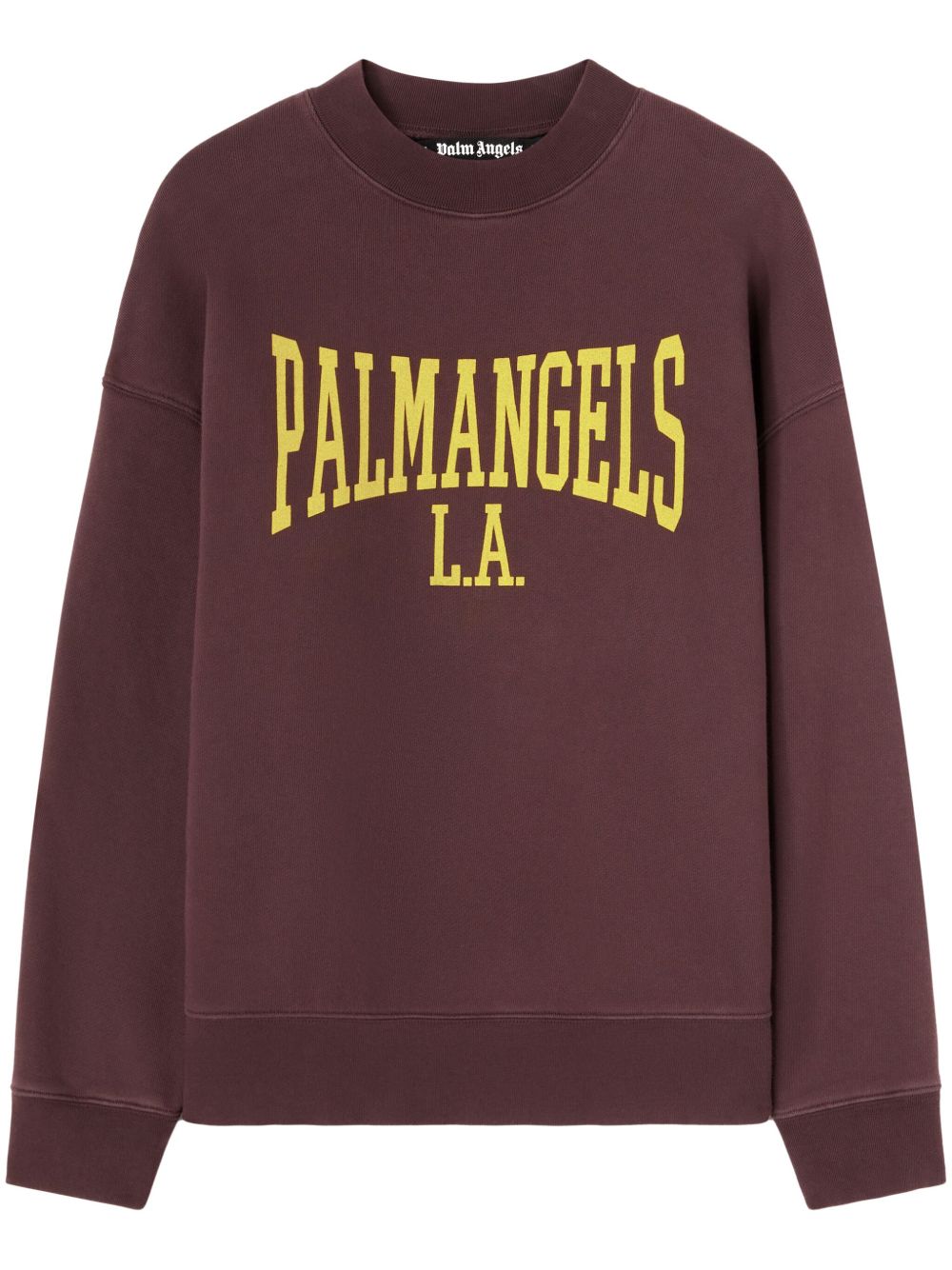 Palm Angels logo印花棉卫衣 - 红色